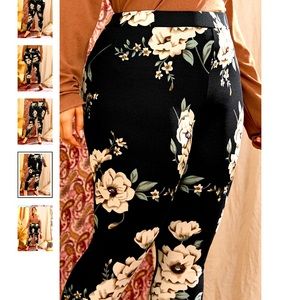 PLUS SIZE HIGH WAIST FLORAL PRINT LEGGING
